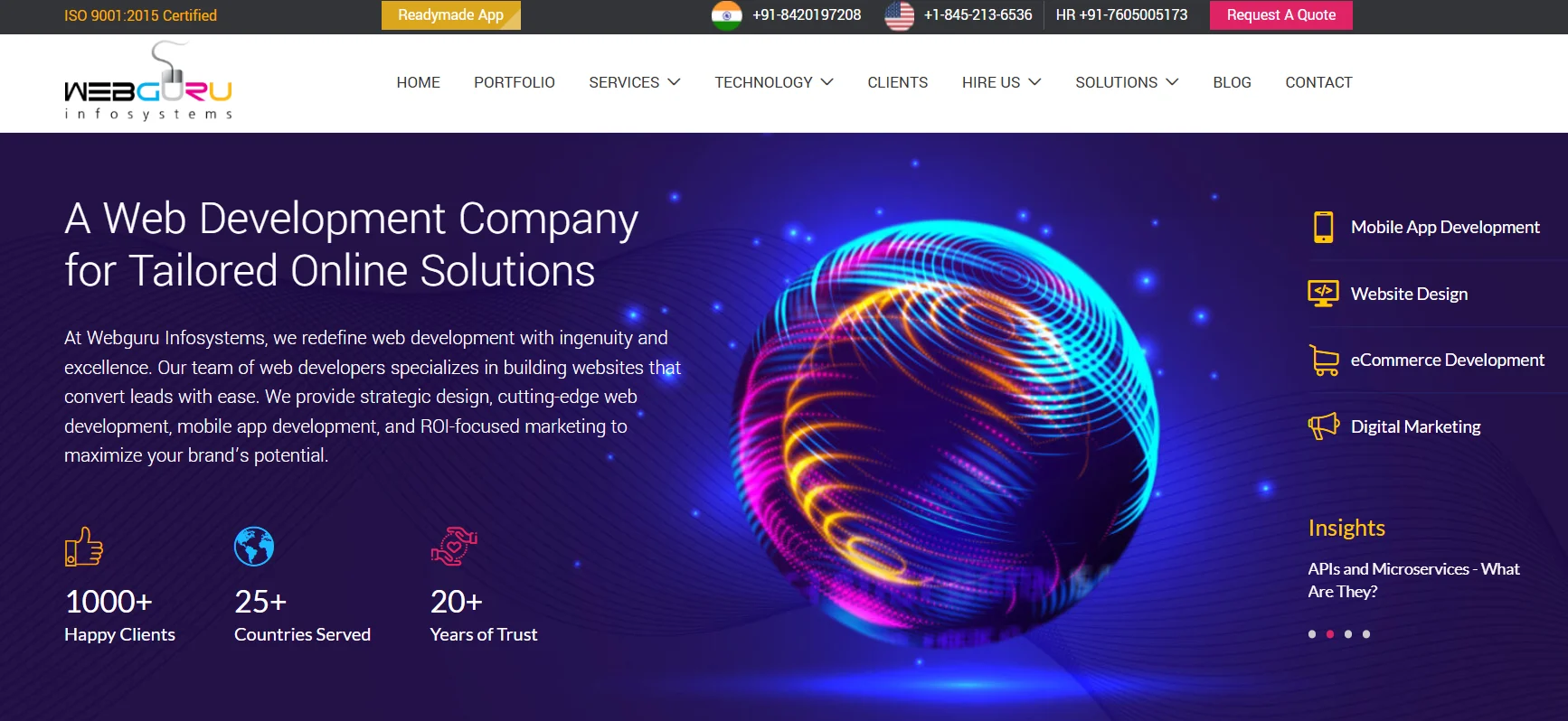 WebGuru Infosystems brings over 15 years of experience spanning web development, SEO, PPC, social media marketing