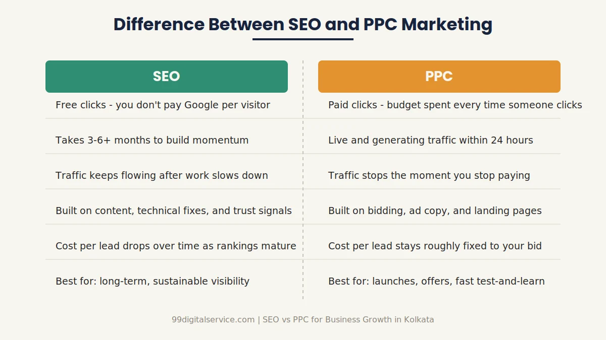 Difference Between SEO and PPC Marketing